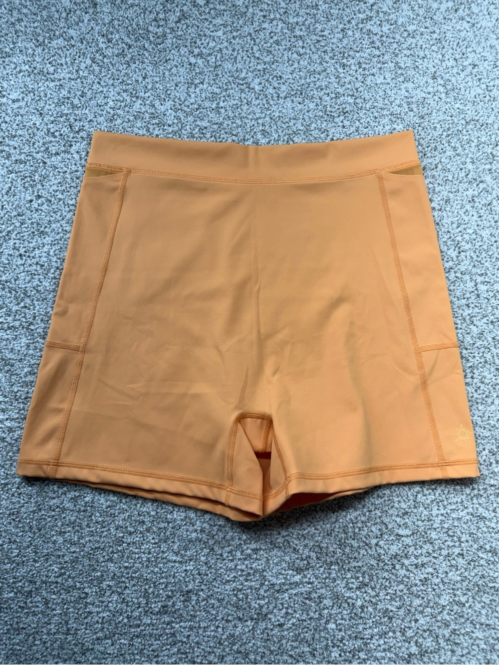 Women's OFFLINE By Aerie Vibrant Orange Hi-Rise Shortie Short Court 4" Shorts XL